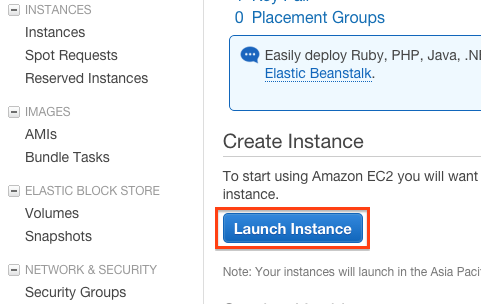 Launch Instance Button