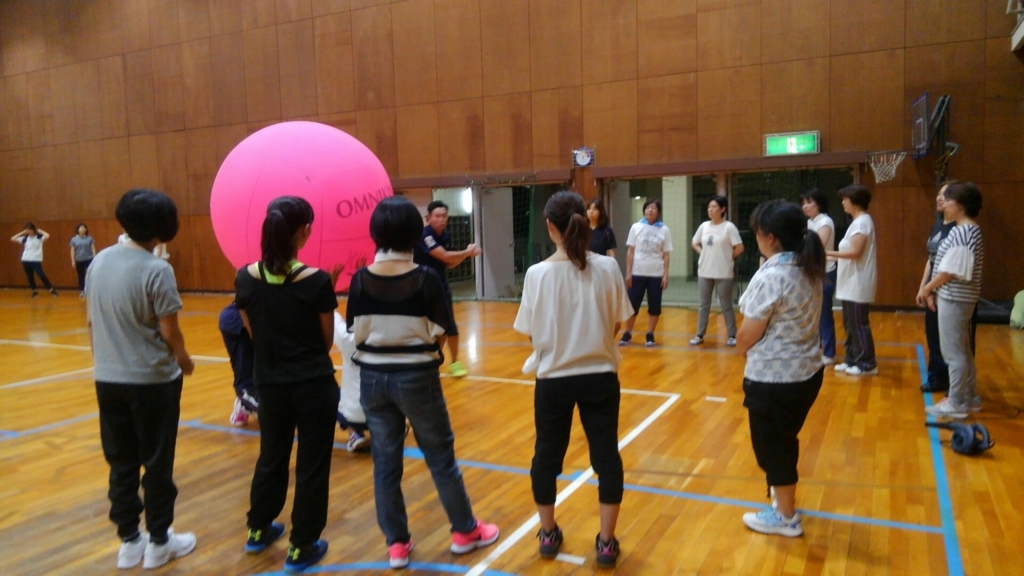 キンボール練習風景 どやさ どやさー 摂津市pta協議会