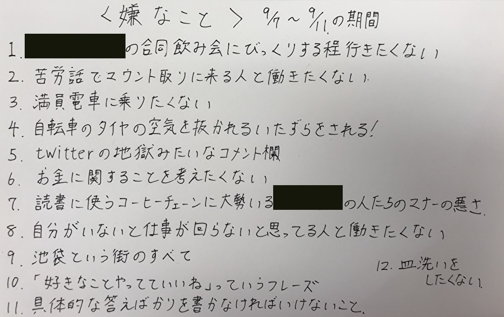 週末にやりたいことを10個書いて本音を見極める05