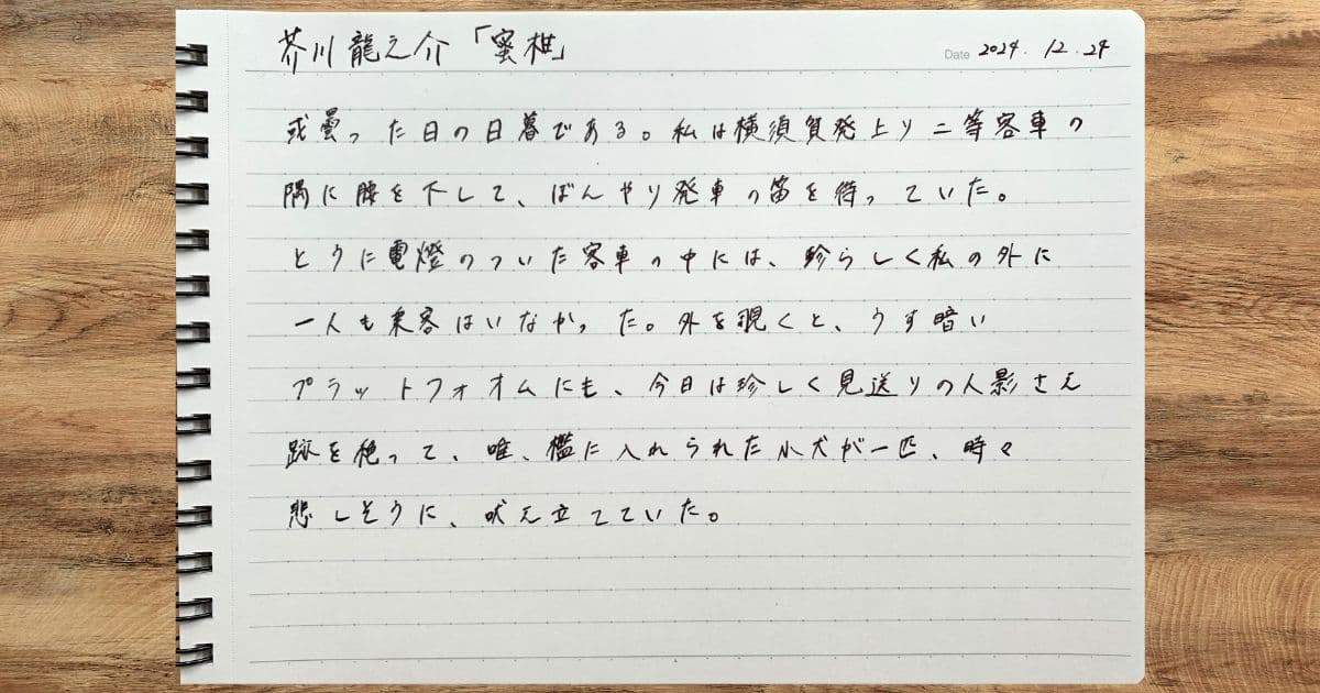 筆者が「書き写し」をしたノート