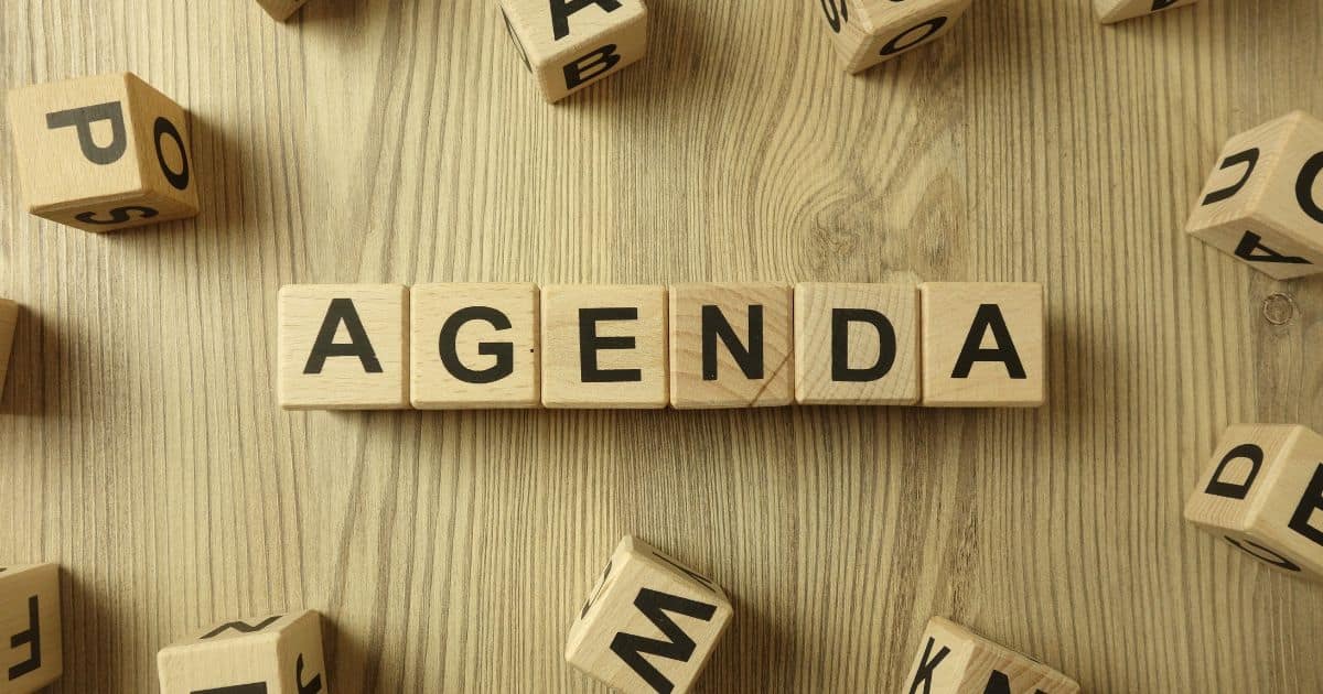 AGENDAと表現された画像