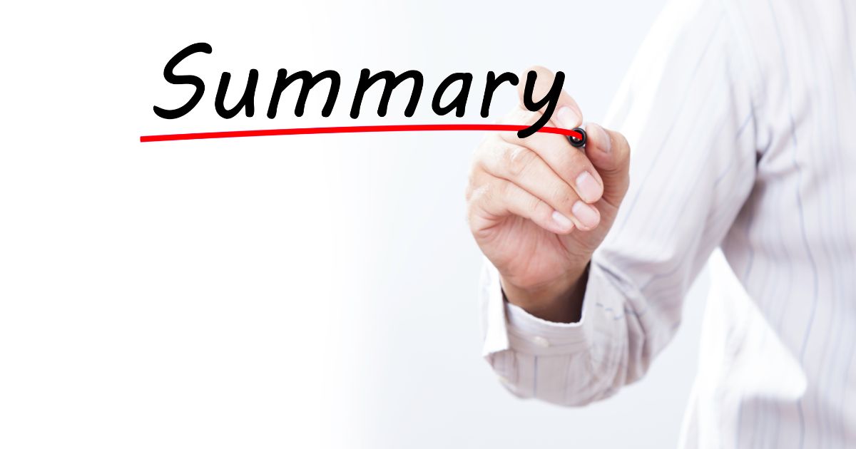 Summaryと書く表現