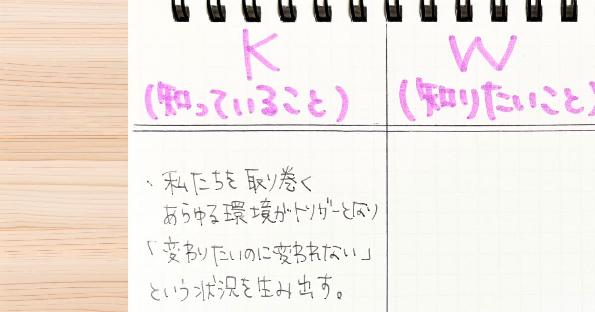 筆者「K」の欄に書いた内容