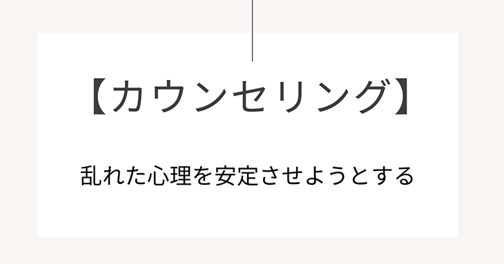 カウンセリングとは、乱れた心理を安定させようとすること