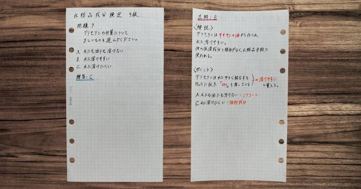 橋本憲一氏のすすめる間違いノートの実践紙面