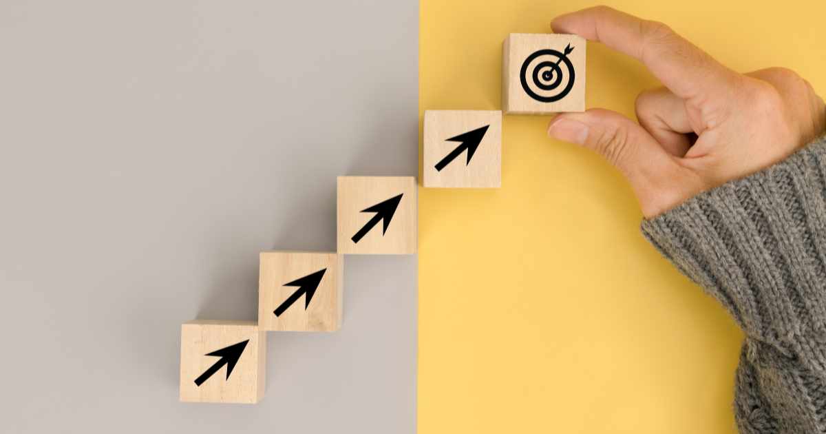 目指すゴールを示しているイメージ