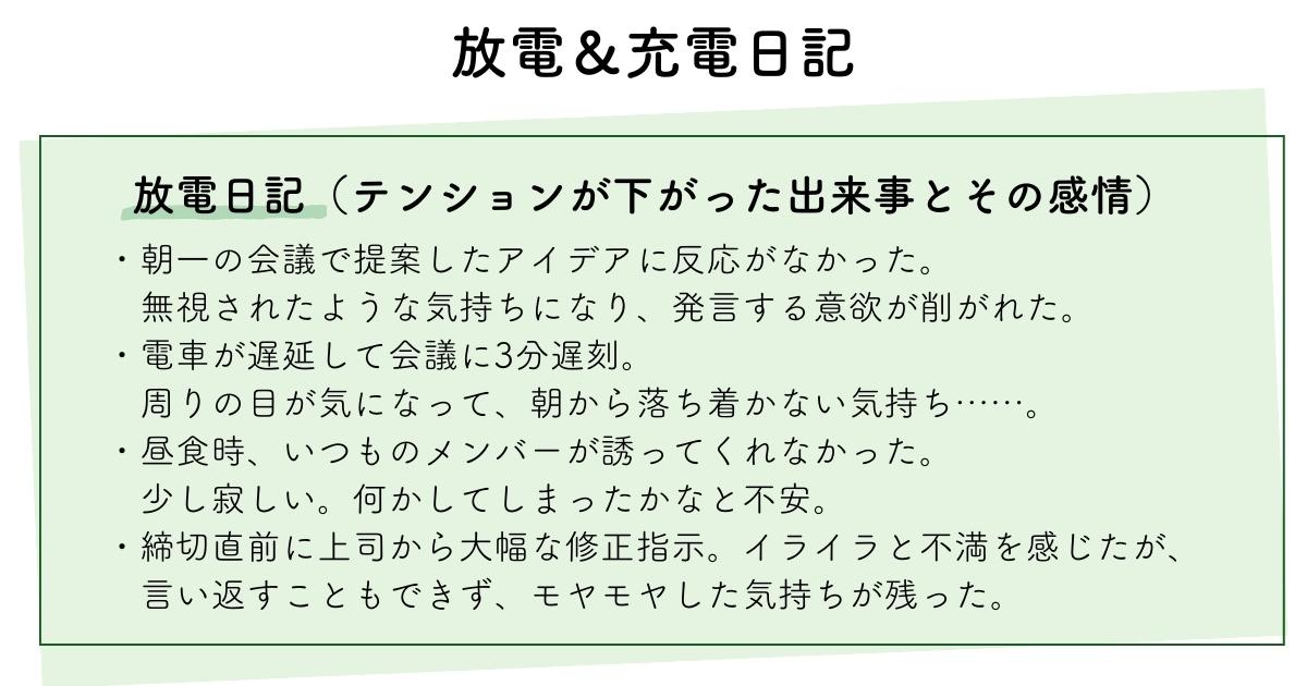放電日記の例