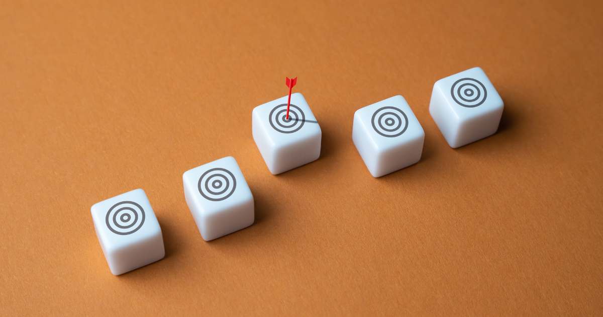 的の書かれたブロックが5つ並んでいる