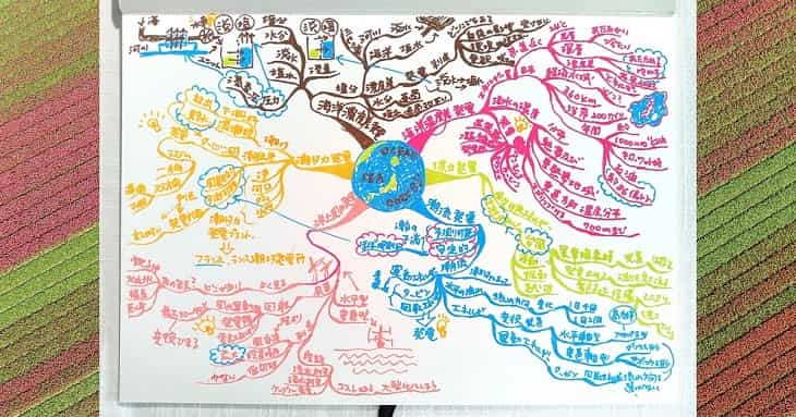 「高発色なペン」でマインドマップ学習してみた。