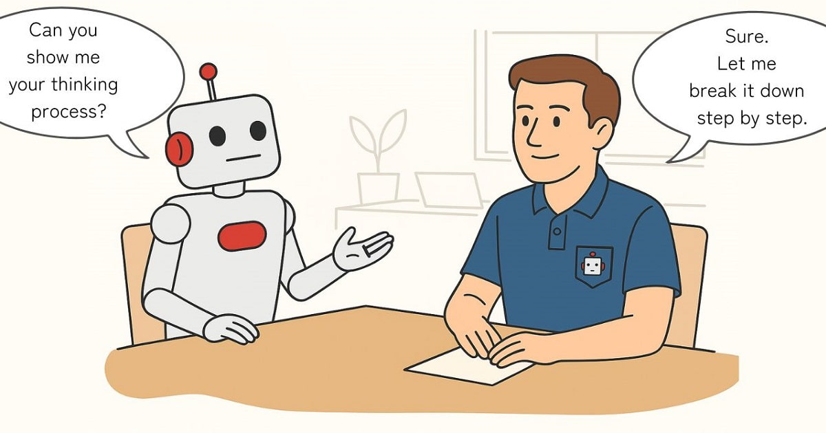 一緒に仕事をする生成AI搭載のロボットとビジネスパーソン
