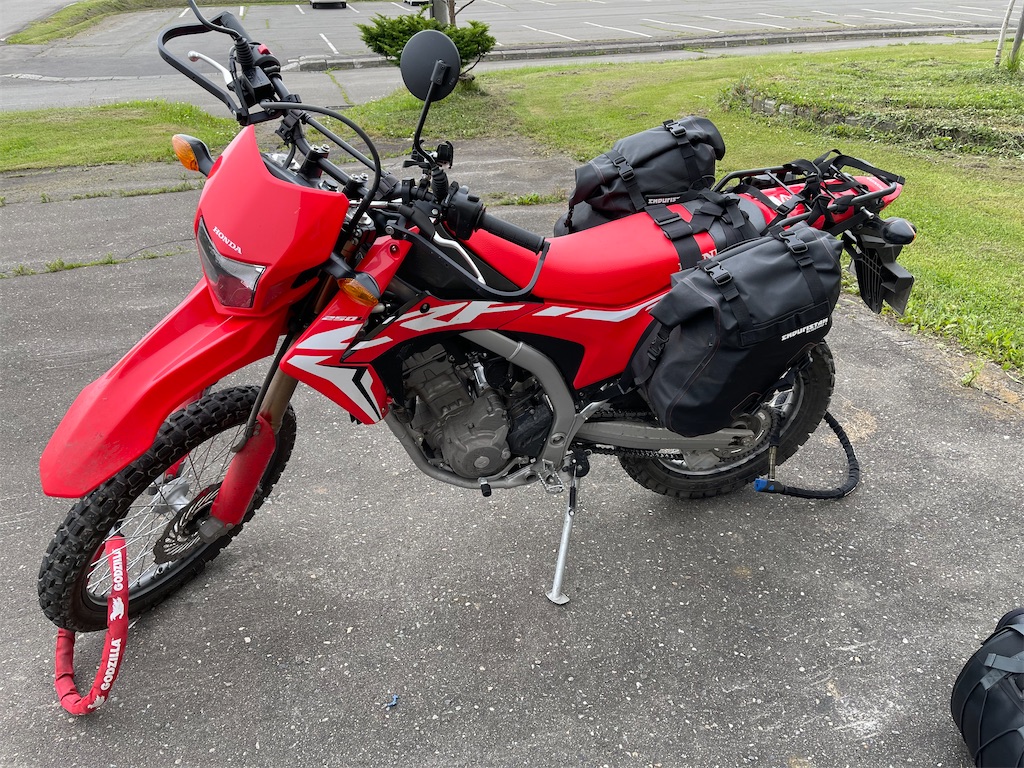 エンデュリスタン ブリザードサドルバッグLサイズをCRF250Lで 