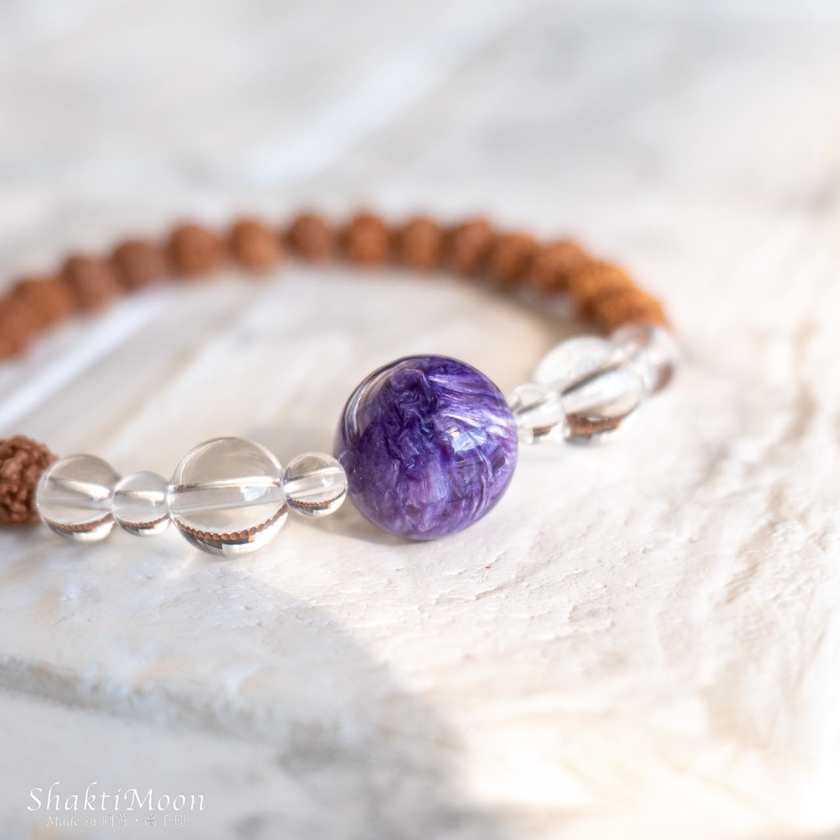 レア質 大玉 天然石チャロアイト約13.2㍉ブレスレット ❤ロシア産