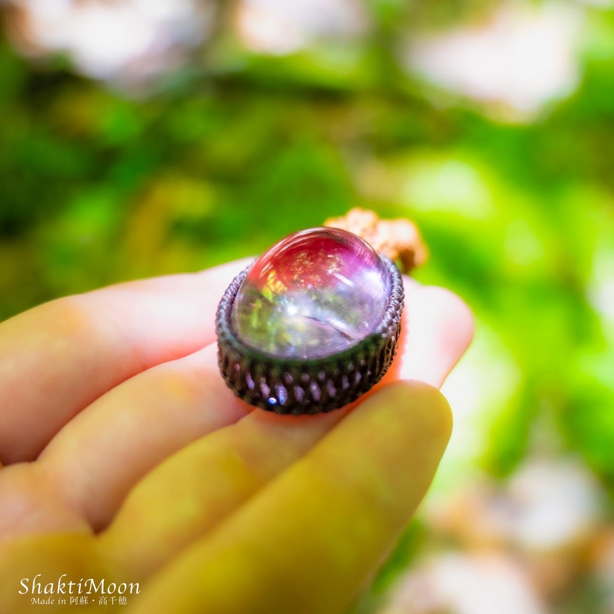 高品質 アメトリン レインボーアイリス入り ブレス