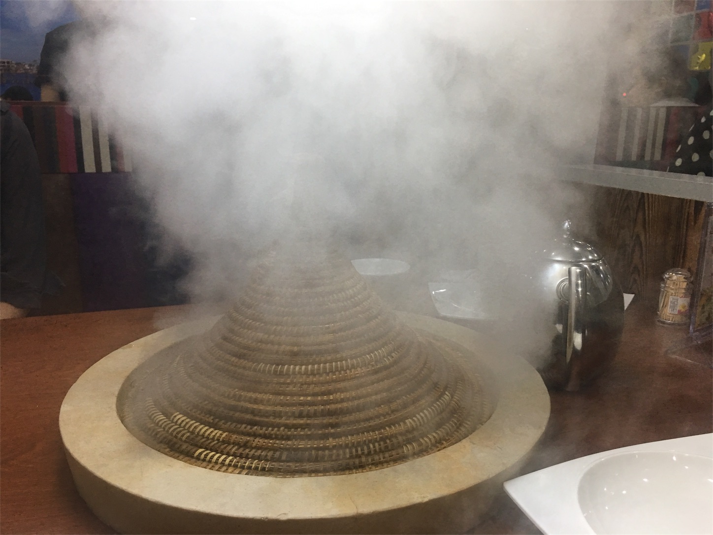 蒸気であぶってます