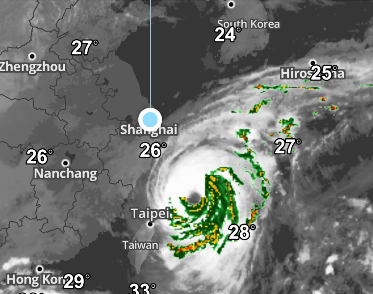 台風18号天気図（2017）