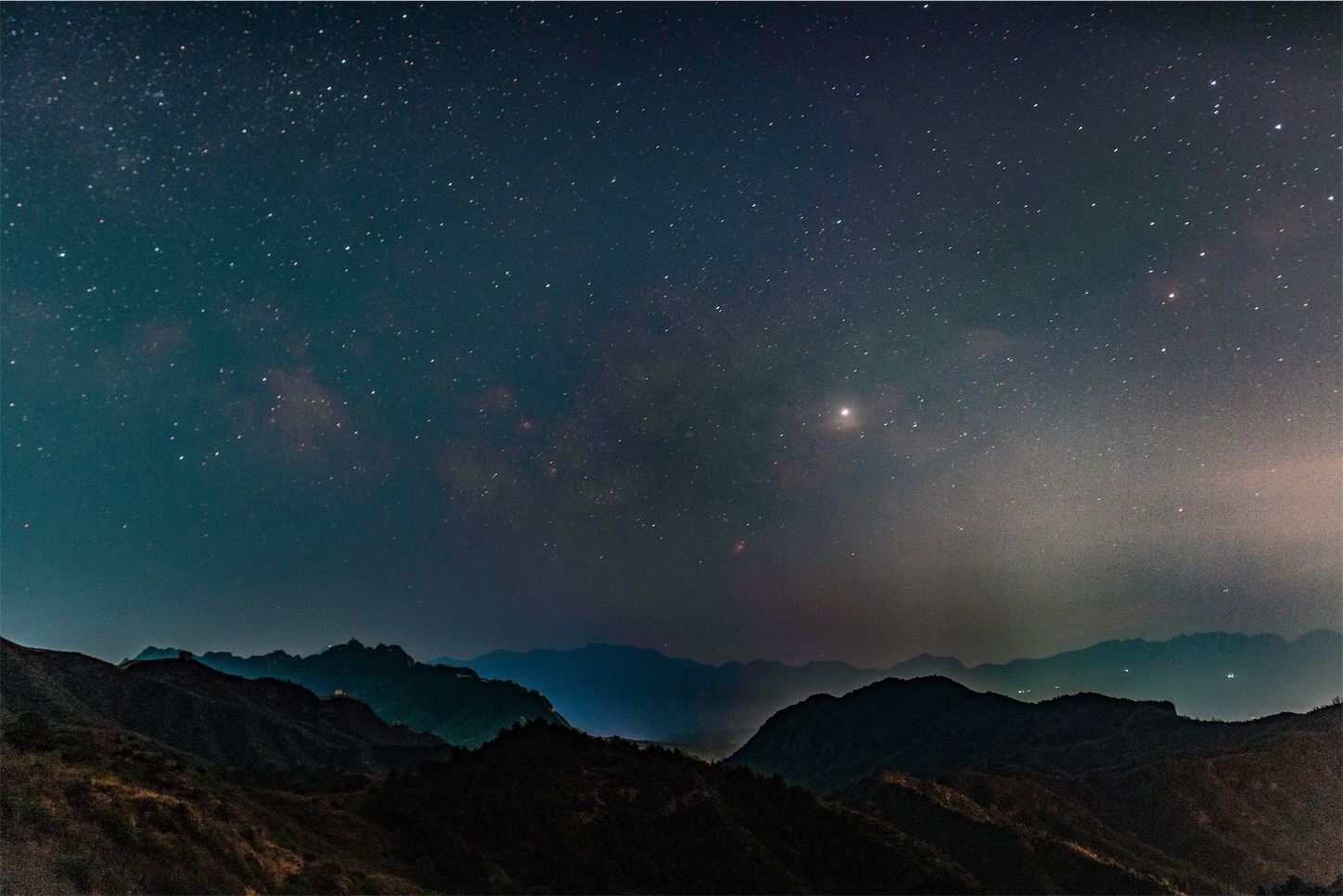 金山嶺長城星空撮影