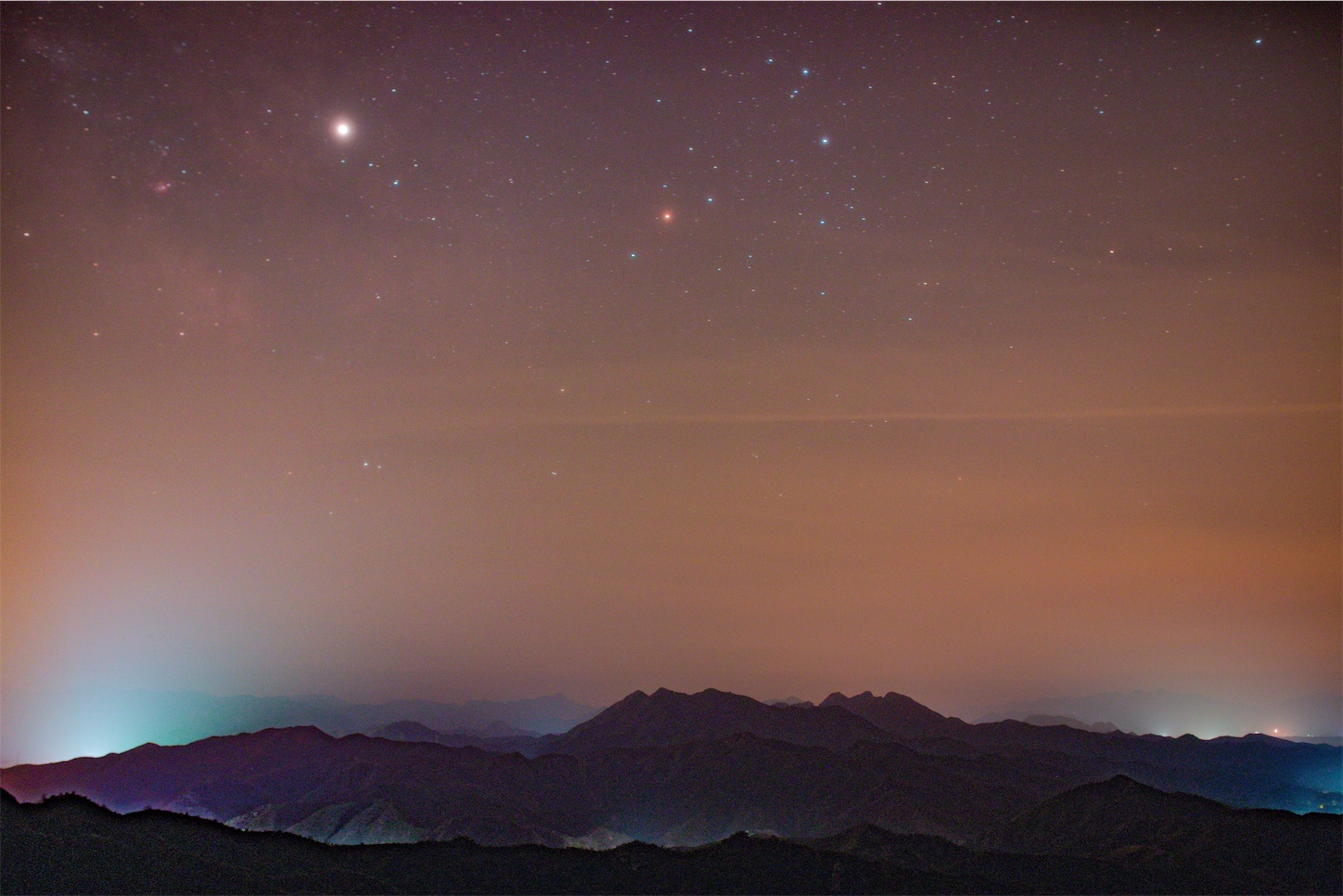 金山嶺長城星空撮影