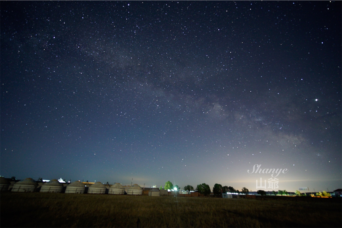 15mmの天の川,内モンゴル,シラムレン草原,星空