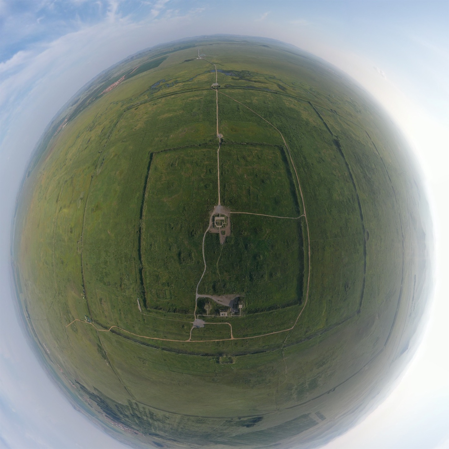 元上都の遺跡Site of Xanadu,上空