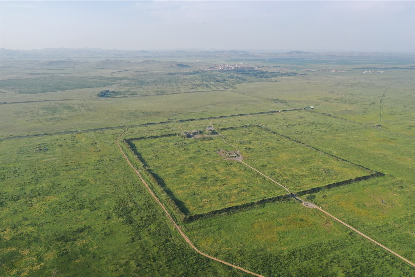 元上都の遺跡Site of Xanadu,上空