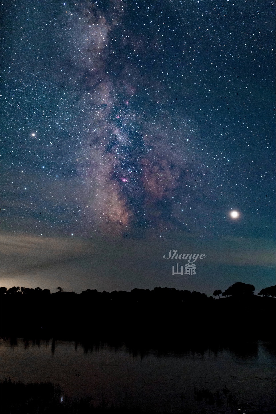 内モンゴル,シリンゴル,黑风河风景区,星空,天の川