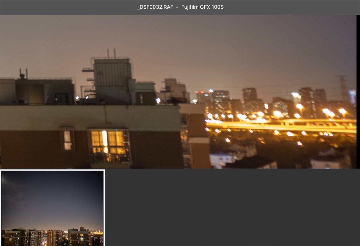 TTartisan35mmF2＋GFX100Sでの星空（左下）