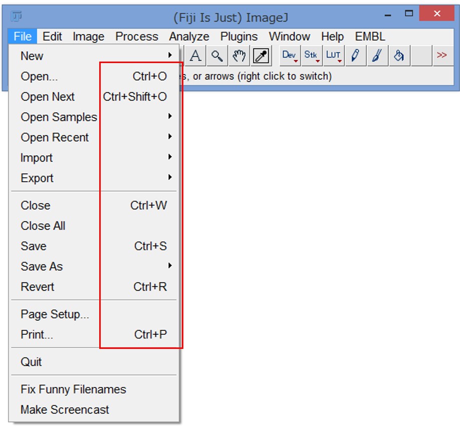 Imagej Fiji の役に立つショートカット バイオ系だけどプログラミング始めました