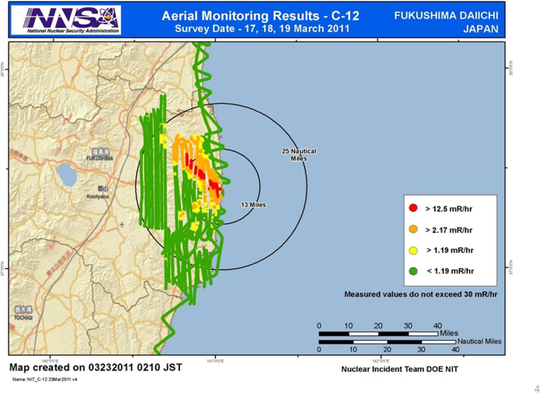 http://www.slideshare.net/energy/radiation-monitoring-data-from-fukushima-area-03252011