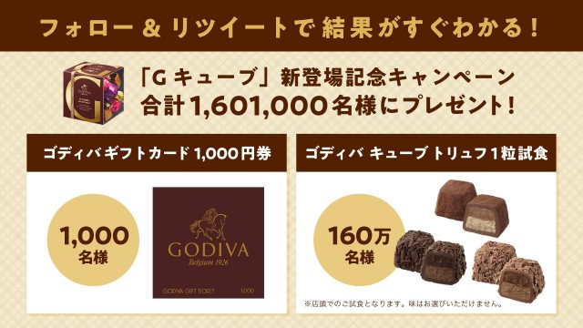 抽選で当たる Twitterでゴディバのチョコプレゼント 人生少し得して暮らしたい