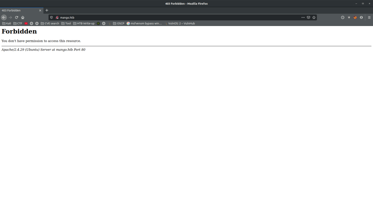 Hack The Box Mango Walkthrough Shibax86ken S Blog