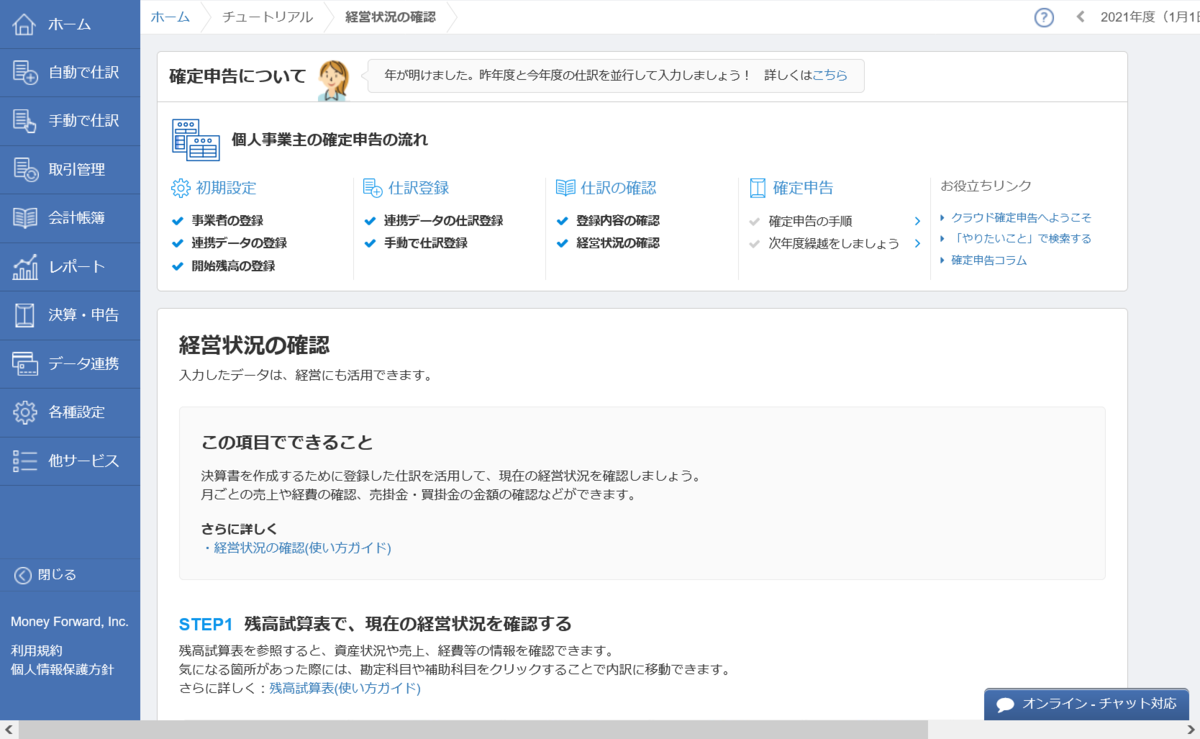 経営状況の確認