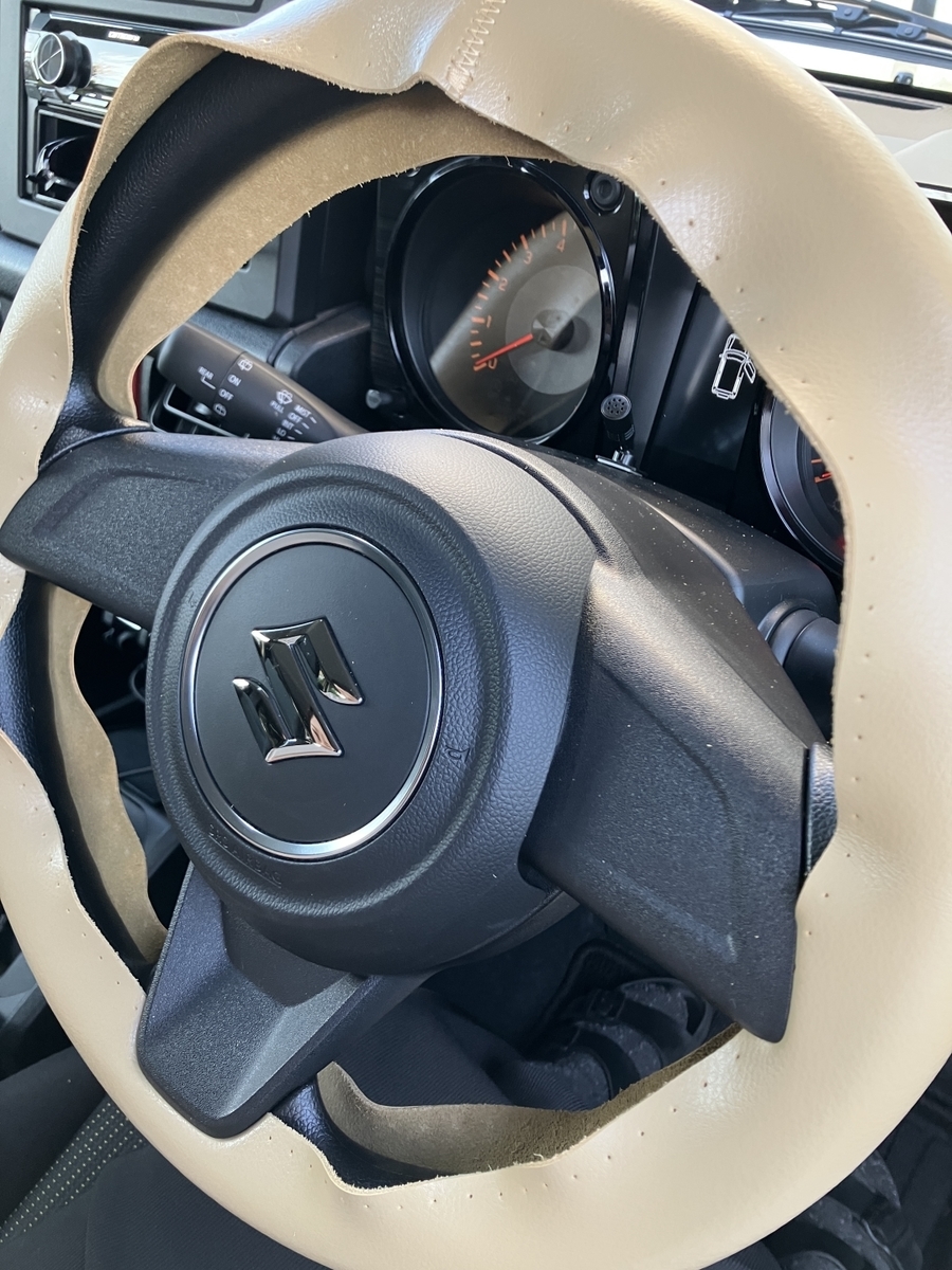 jb64 本革ステアリングホイールカバー ジムニー