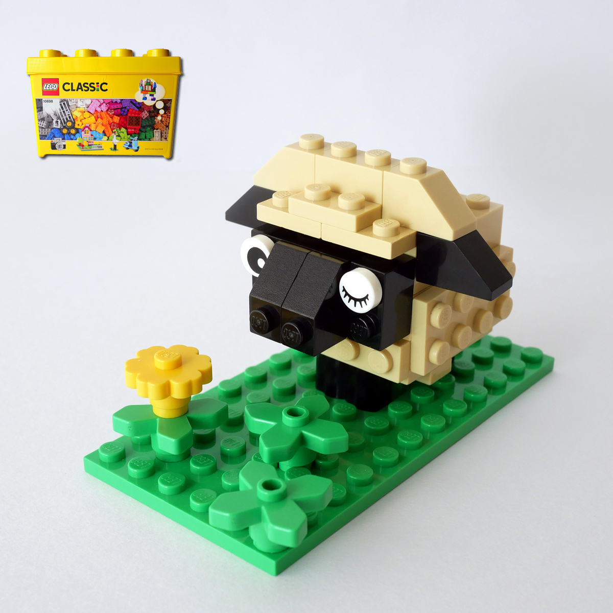 レゴ：ひつじの作り方 LEGOクラシック10698だけで作ったよ