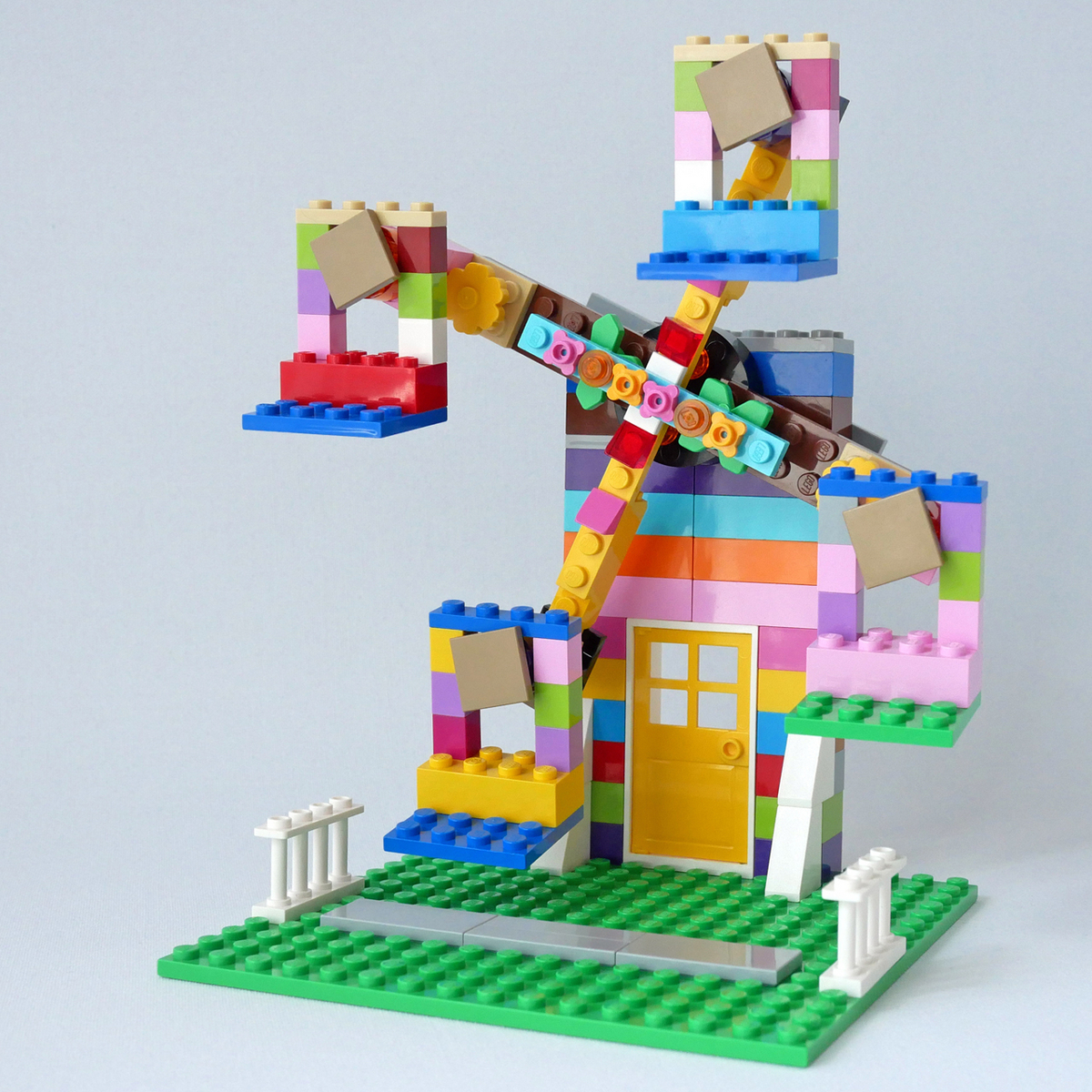 レゴ：観覧車の作り方（難） LEGOクラシック10698だけで作ったよ