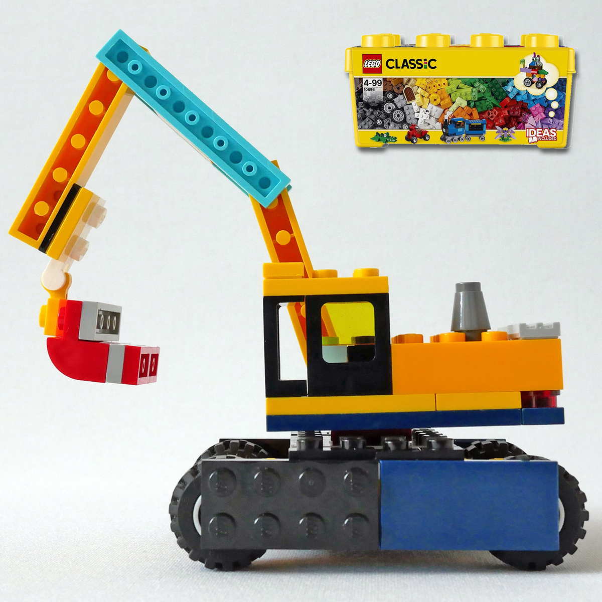 レゴ：ショベルカーの作り方 LEGOクラシック10696だけで作ったよ (説明