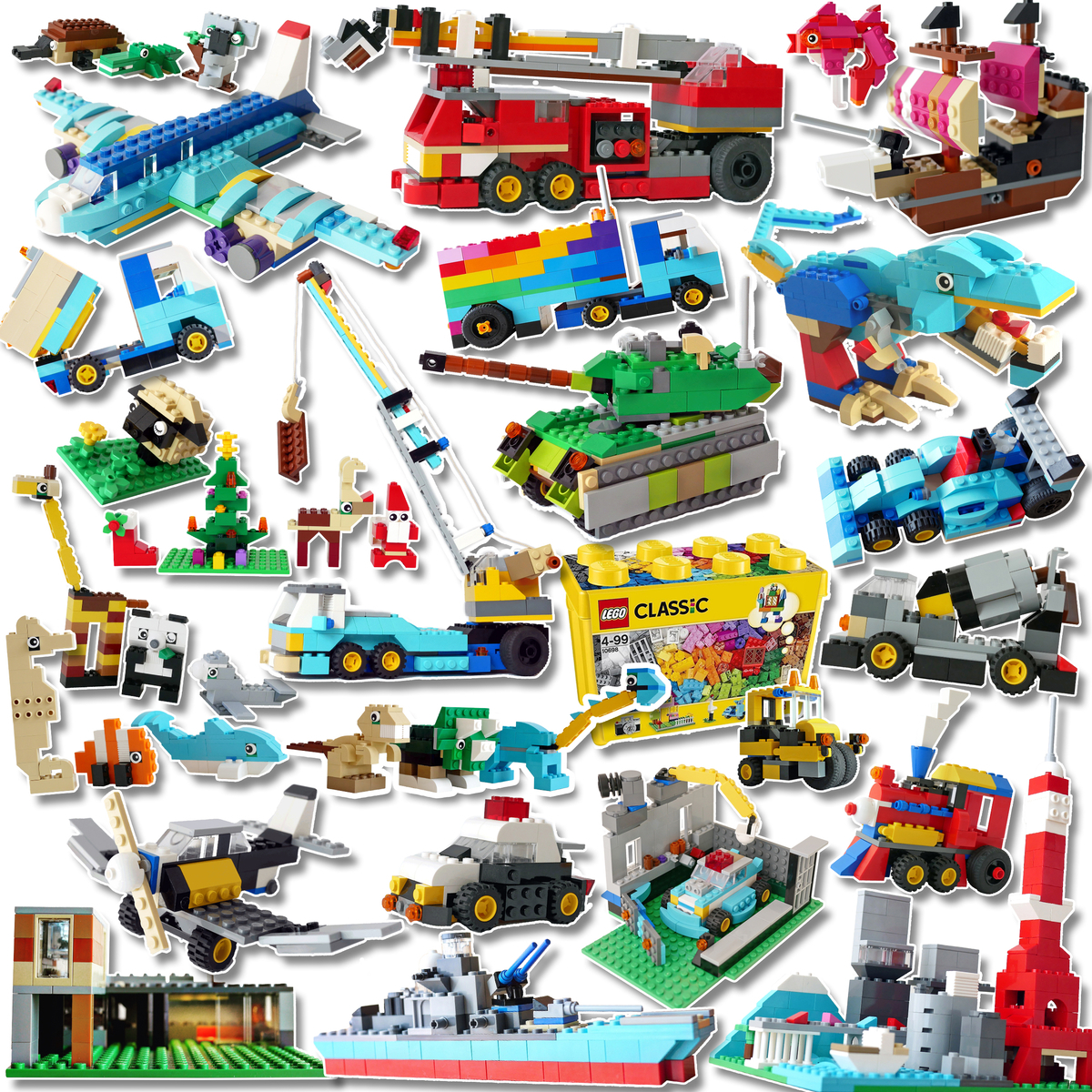 レゴクラッシック10698説明書、作り方、50種類以上の組み換えレシピの