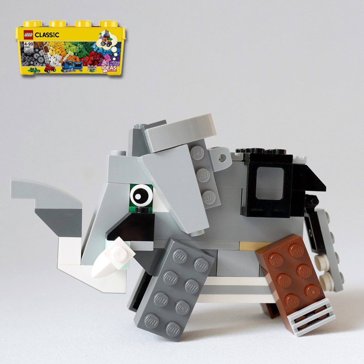 レゴ：ゾウの作り方 LEGOクラシック10696だけで作ったよ (説明書