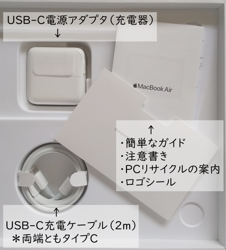 Mac book Air 付属品の画像