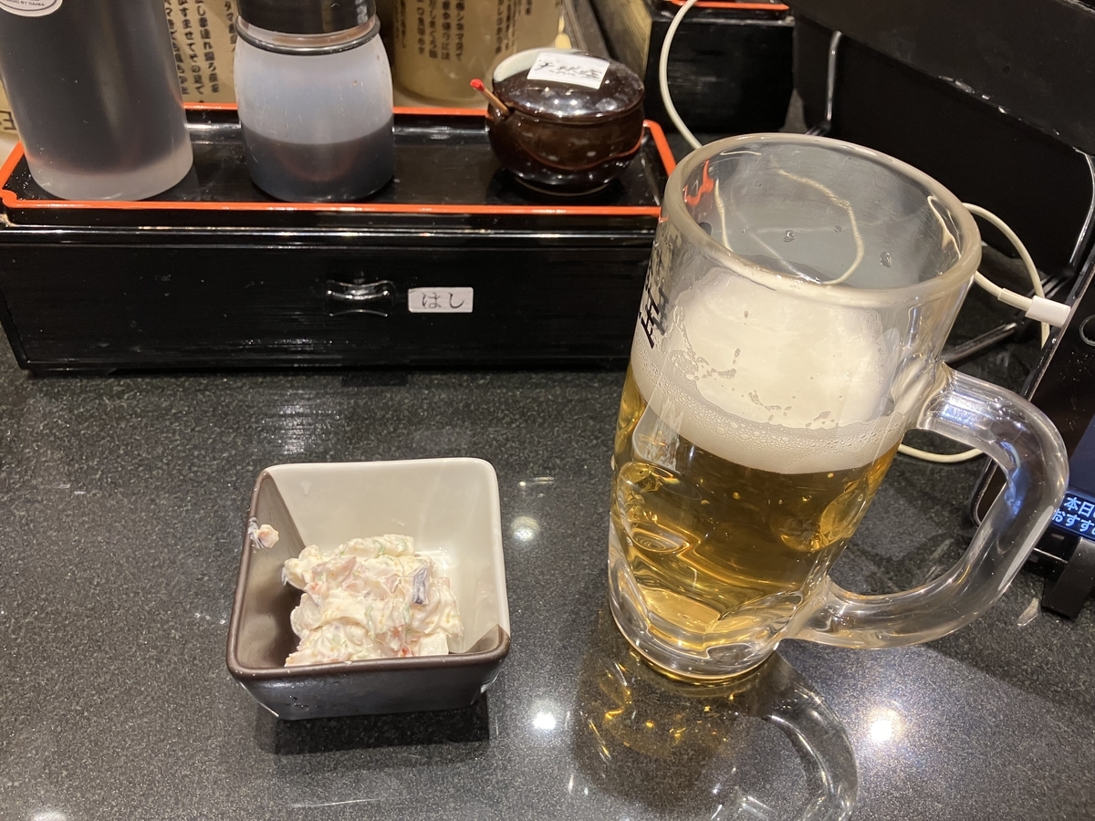 ビールとあて