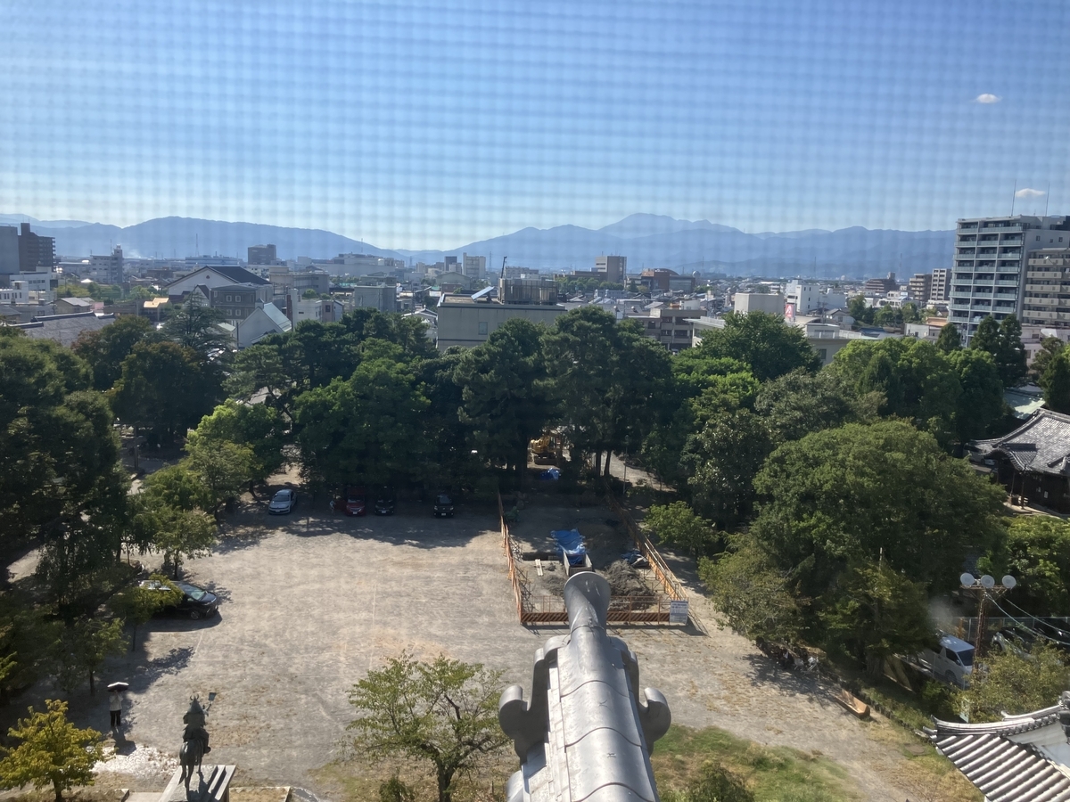 大垣城天守閣からの風景