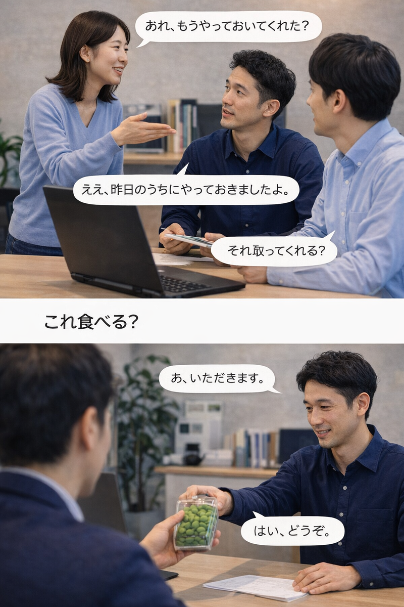 オフィスでの会話