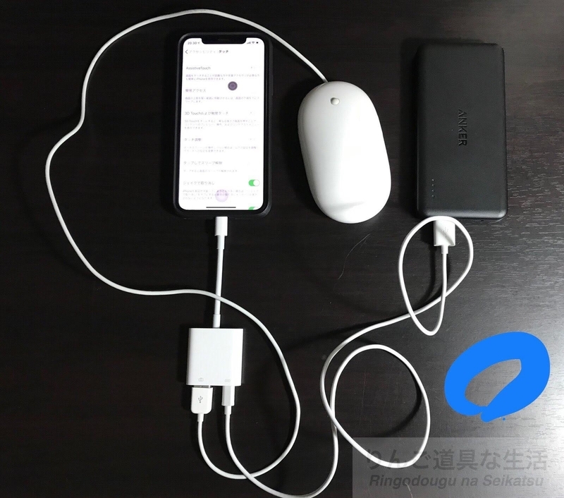 Apple USB マウスとアダプタとiPhone X Apple USB マウスとアダプタとiPhone X