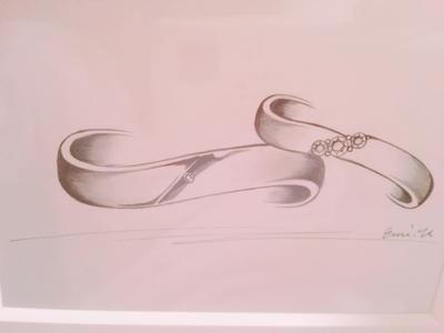 f:id:shiinafuwamaro:20190314150246j:plain 結婚指輪のデッサン図