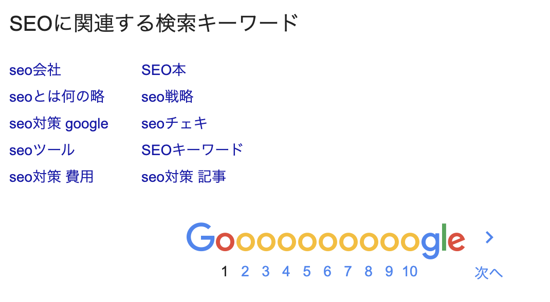 Googleno関連するキーワード