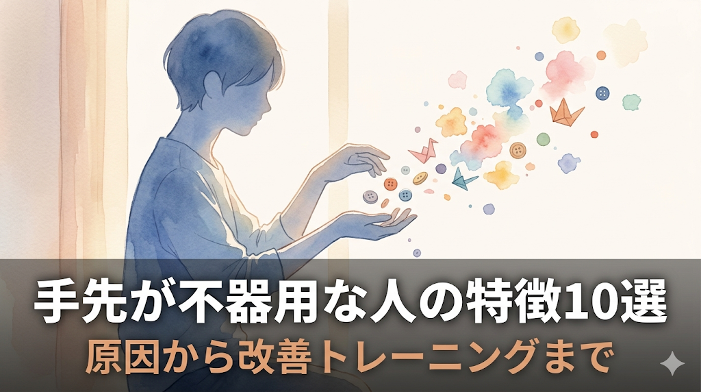 手先が不器用な人の特徴10選｜原因から改善トレーニングまで - ヒト図鑑