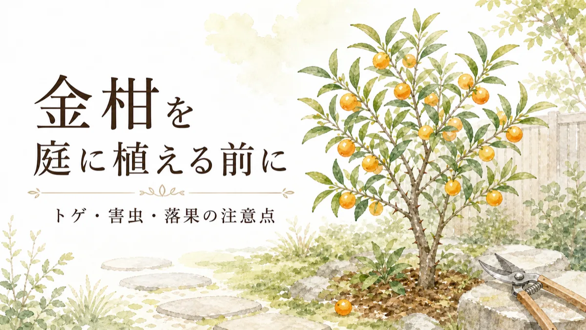 金柑を庭に植えてはいけない理由は？トゲ・害虫・落果で後悔しない注意