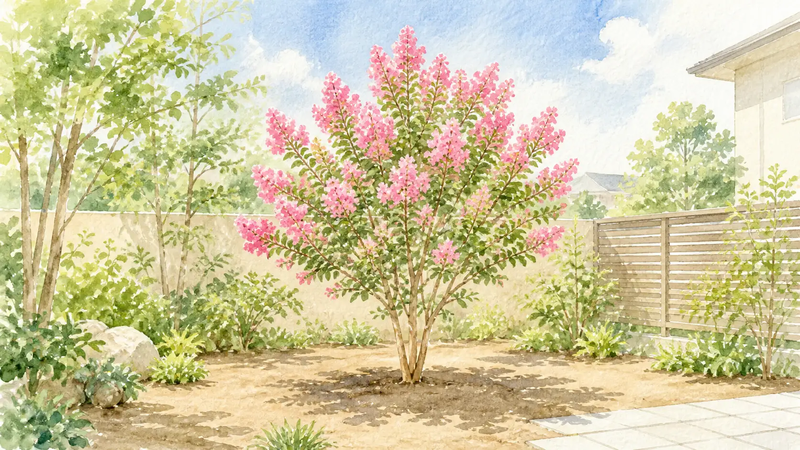 百日紅を植えてはいけない？毎年の強剪定より先に見る成木幅と落花