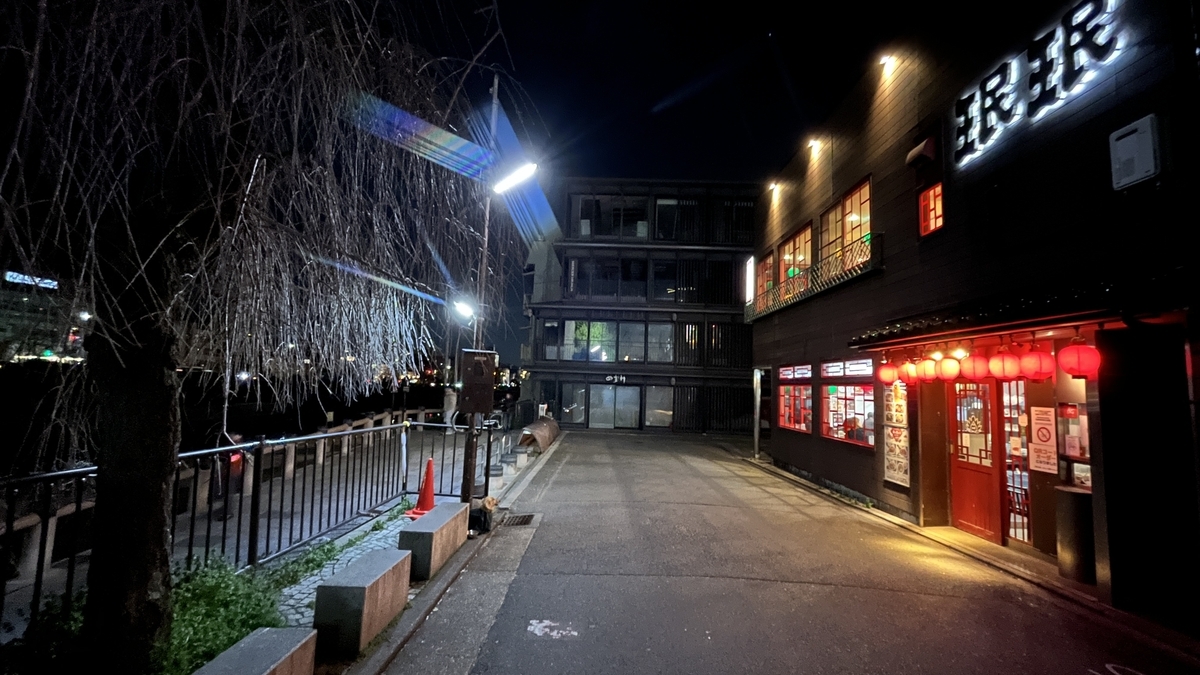 三条大橋から鴨川に降りる緩やかな坂