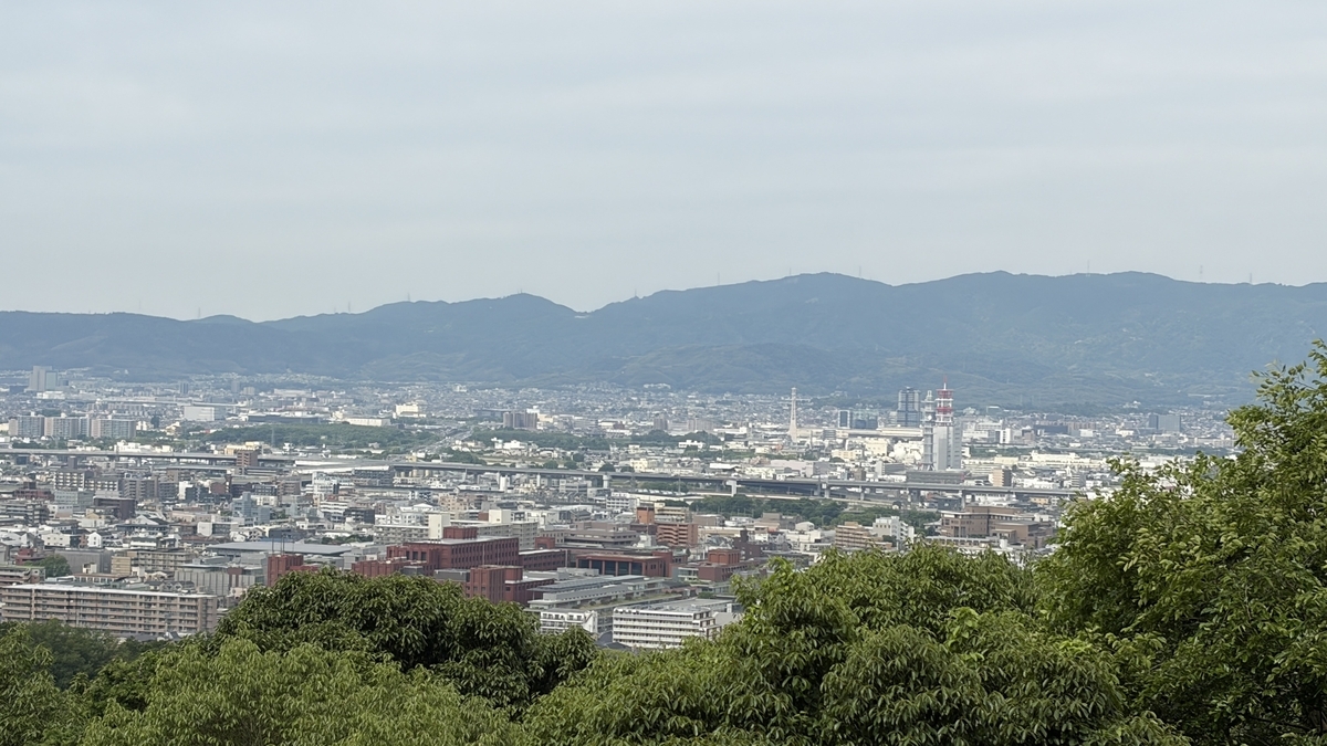 四ツ辻から見渡せる京都市内の眺望