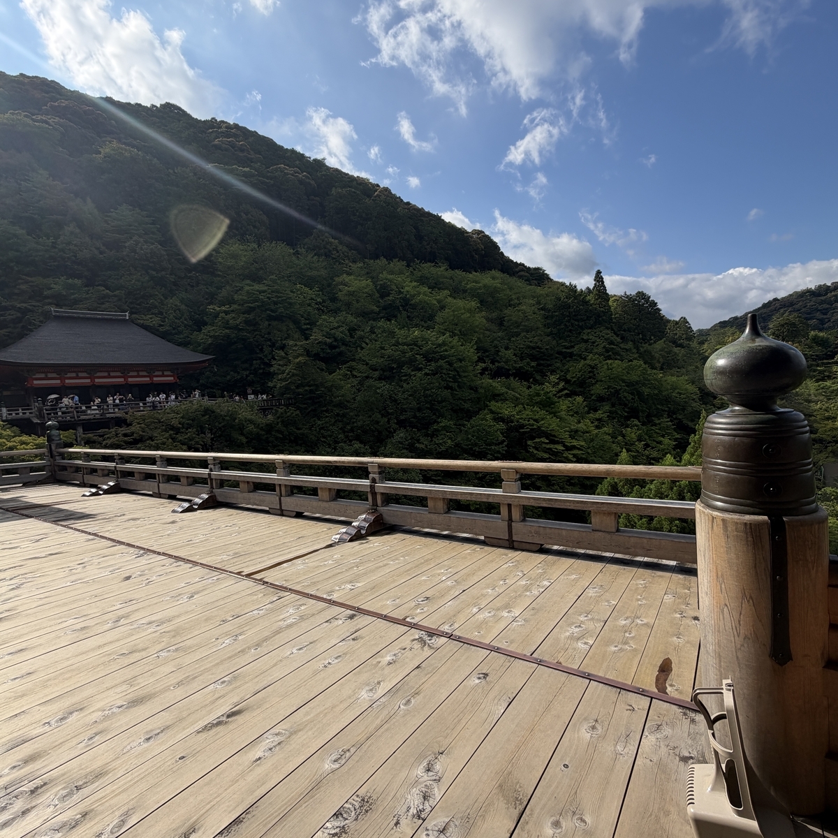 清水の舞台の高さを確認できる景色